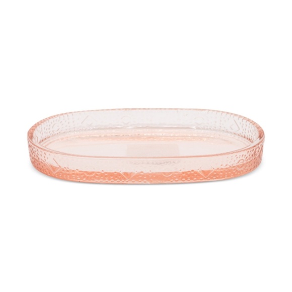 Lavender and Sage Blush Glass 3-Pc. Bathroom Accessory Set - Blush Pink - Picture 2 of 4